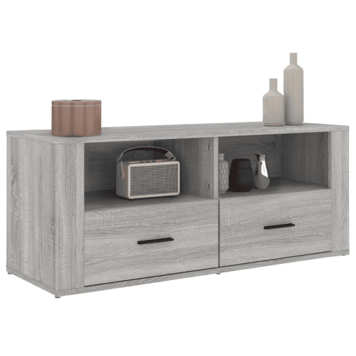 Móvel de TV - Modulo de TV - Armário de TV 100x35x40 cm derivados de madeira cinzento sonoma
