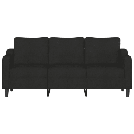 Sofá de 3 lugares - Sofá fixo tecido 180 cm preto