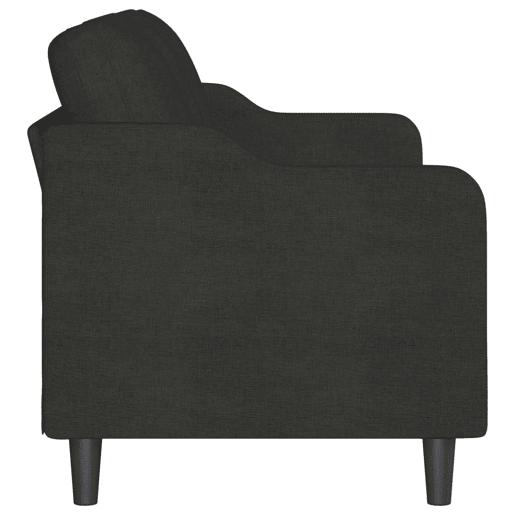 Sofá de 3 lugares - Sofá fixo tecido 180 cm preto