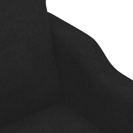 Sofá de 3 lugares - Sofá fixo tecido 180 cm preto