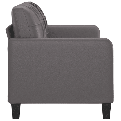 Sofá de 2 lugares - Sofá fixo 140 cm couro artificial cinza