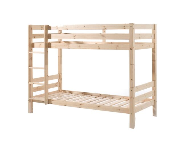 Litera 90x200 altura 160 cm somier incluido vipack pino - madera