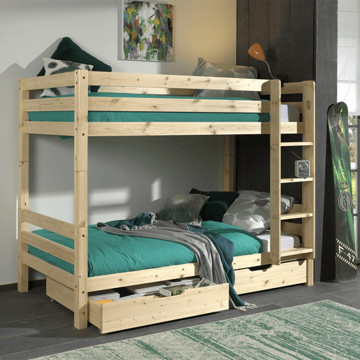Beliche 90x200 Altura 160 cm Molas Incluídas Vipack Pino - Madeira