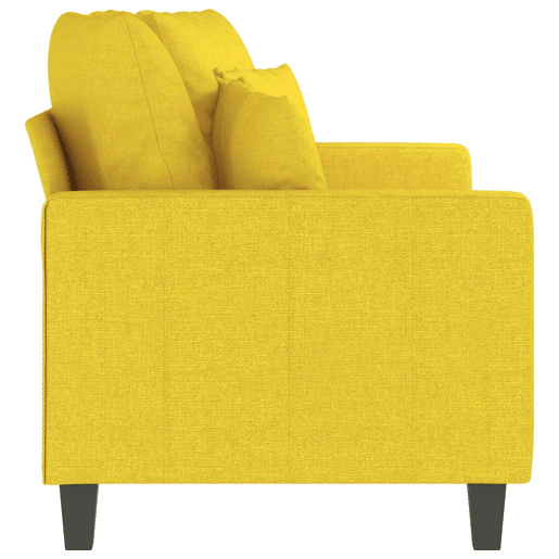 Sofá de 2 lugares - Sofá fixo 140 cm tecido amarelo-claro
