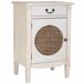 Mesita madera de 1 cajón y 1 puerta 46 Mesita madera de 1 cajón y 1 puerta 46 Blanco