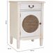Mesita madera de 1 cajón y 1 puerta 46 Mesita madera de 1 cajón y 1 puerta 46 Blanco