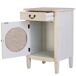 Mesita madera de 1 cajón y 1 puerta 46 Mesita madera de 1 cajón y 1 puerta 46 Blanco