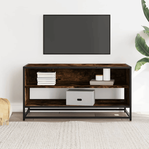Móvel de TV - Modulo de TV - Armário de TV 91x40x46 cm derivados madeirametal carvalho fumado