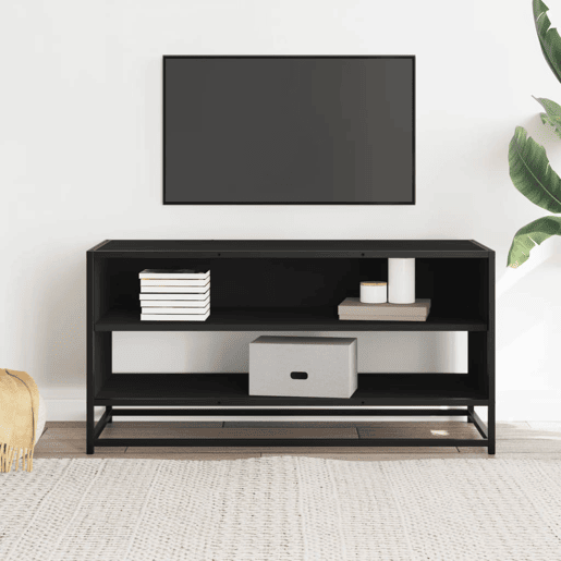 Móvel para TV - Móvel de TV - Armário de TV 91x40x46 cm derivados de madeirametal preto