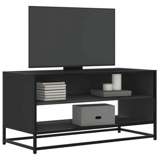 Móvel para TV - Móvel de TV - Armário de TV 91x40x46 cm derivados de madeirametal preto