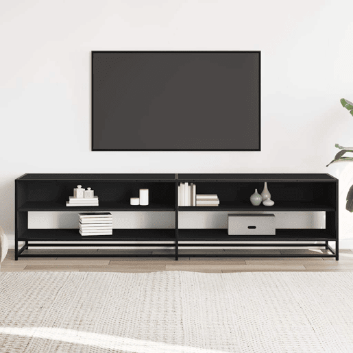 Móvel de TV - Modulo de TV - Armário de TV 180,5x40x46 cm derivados de madeira preto