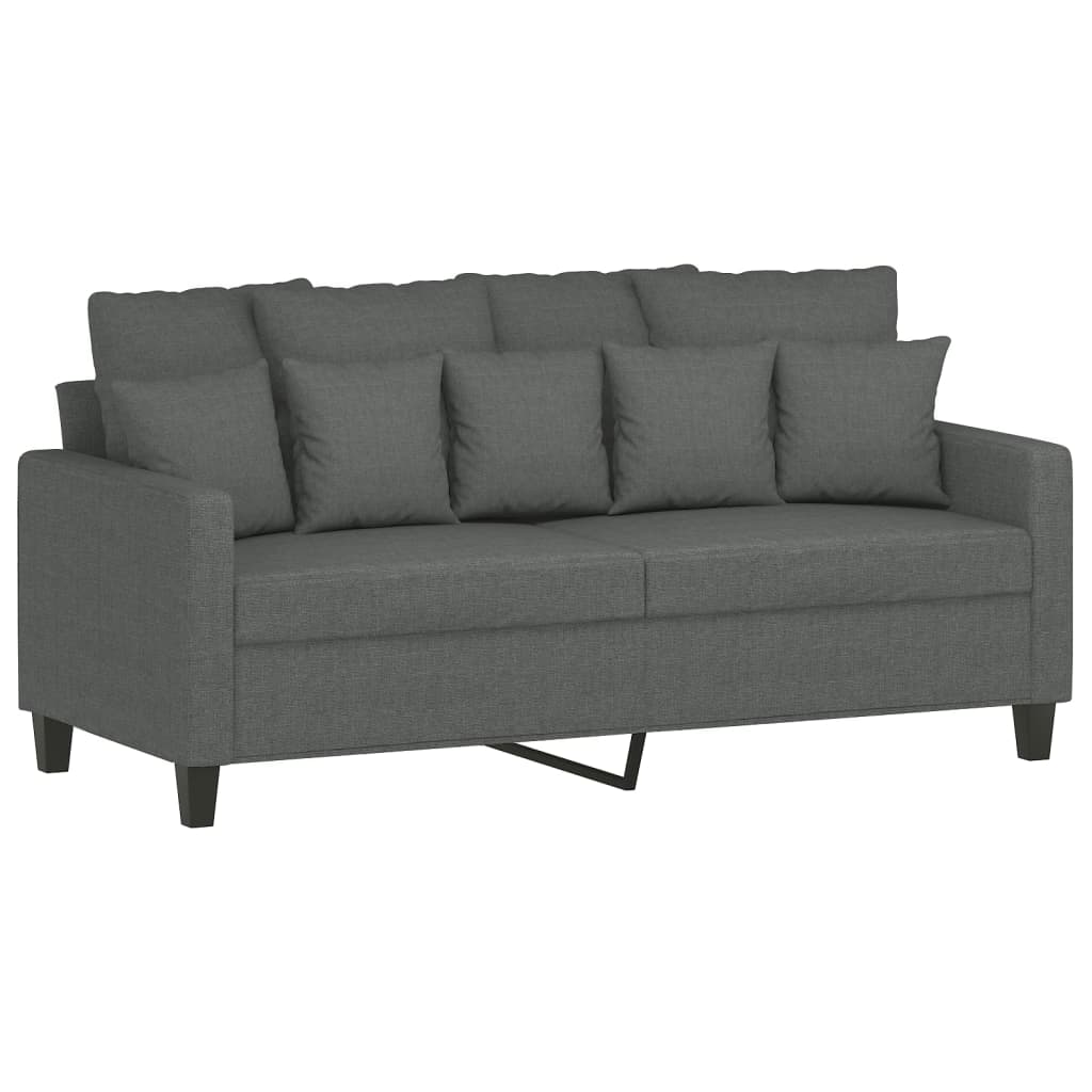 Sofá de 2 plazas - sofá de salón - sofá moderno de tela gris oscuro 140 cm