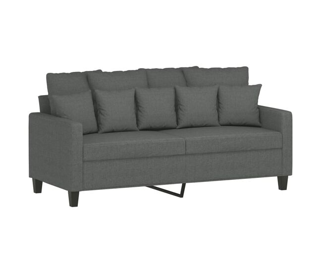 Sofá de 2 plazas - sofá de salón - sofá moderno de tela gris oscuro 140 cm