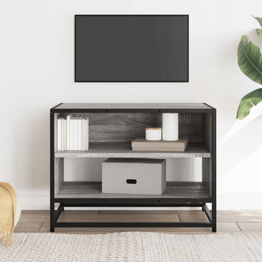 Móvel TV - Modulo de TV - Armário de TV 61x40x46 cm derivados madeirametal cinzento sonoma