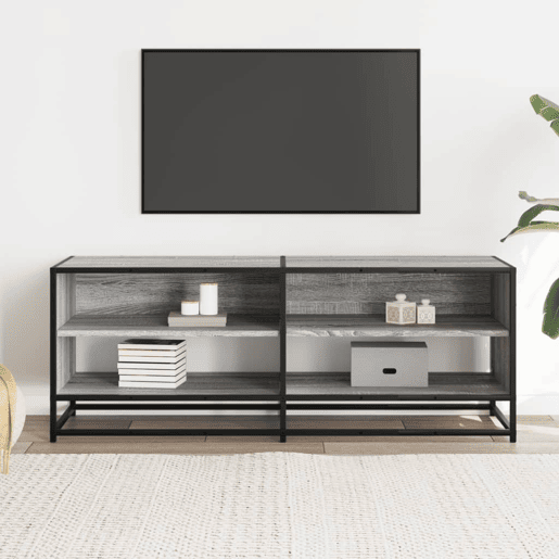 Móvel TV - Modulo de TV - Armário de TV 120,5x40x46 cm derivados madeirametal cinzento sonoma