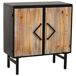 Aparador de metal y madera 2 puertas Aparador de metal y madera 2 puertas Negro