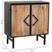 Aparador de metal y madera 2 puertas Aparador de metal y madera 2 puertas Negro