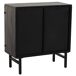 Aparador de metal y madera 2 puertas Aparador de metal y madera 2 puertas Negro