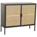 Aparador de metal y madera 2 puertas, Aparador de metal y madera 2 puertas, Negro