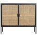 Aparador de metal y madera 2 puertas, Aparador de metal y madera 2 puertas, Negro