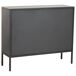 Aparador de metal y madera 2 puertas, Aparador de metal y madera 2 puertas, Negro