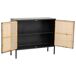 Aparador de metal y madera 2 puertas, Aparador de metal y madera 2 puertas, Negro