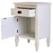Mesita de madera de 1 cajón y 1 puerta 46 Mesita de madera de 1 cajón y 1 puerta 46 Blanco