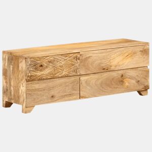 Móvel de TV - Modulo de TV - Armário de TV em madeira de mangueira maciça 110x30x40 cm
