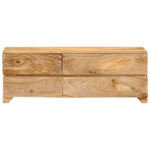 Móvel de TV - Modulo de TV - Armário de TV em madeira de mangueira maciça 110x30x40 cm