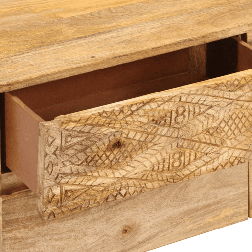 Móvel de TV - Modulo de TV - Armário de TV em madeira de mangueira maciça 110x30x40 cm
