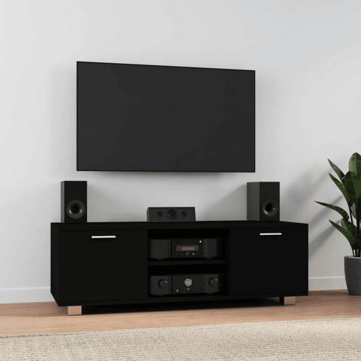 Móvel de TV - Modulo de TV - Armário de TV 120x40,5x35 cm derivados de madeira preto Móvel de TV - Modulo de TV - Armário de TV 120x40,5x35 cm derivados de madeira preto