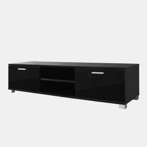 Móvel de TV - Modulo de TV - Armário de TV 140x40,5x35 cm preto brilhante