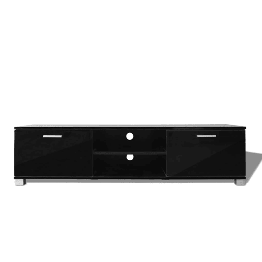 Móvel de TV - Modulo de TV - Armário de TV 140x40,5x35 cm preto brilhante