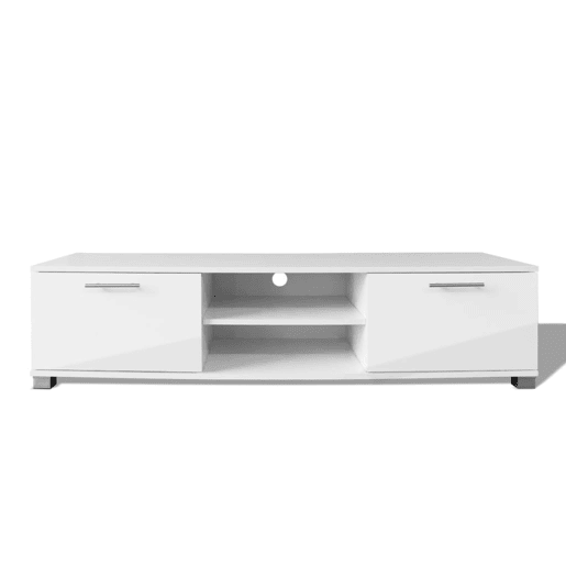 Móvel de TV - Modulo de TV - Armário de TV 120x40,5x35 cm branco brilhante