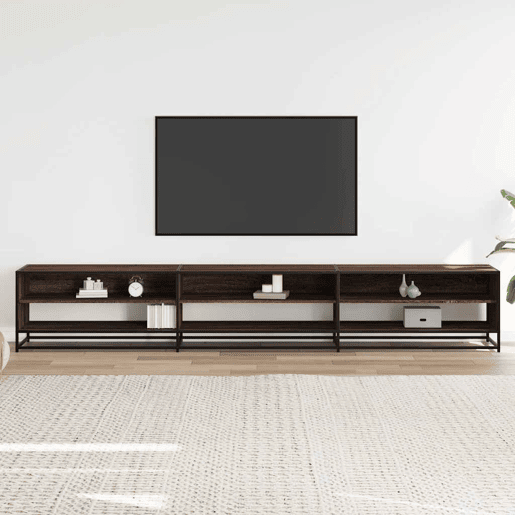 Móvel de TV - Modulo de TV - Armário de TV 270x40x46 cm derivados de madeira carvalho castanho