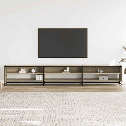Móvel de TV - Modulo de TV - Armário de TV 270x40x46 cm derivados de madeira carvalho sonoma