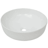 Lavatório - Lavabo - Pia de banheiro redondo em cerâmica branco 41,5x13,5 cm