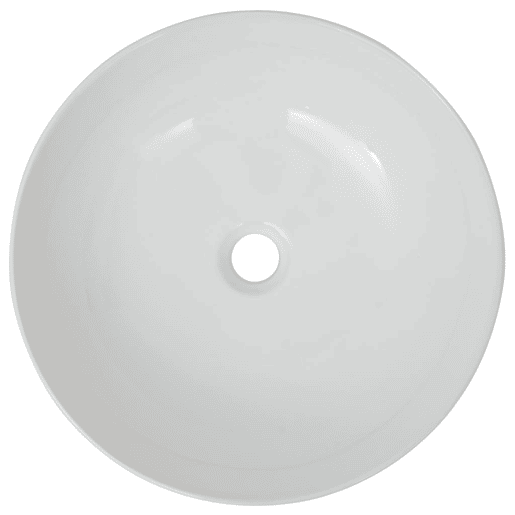 Lavatório - Lavabo - Pia de banheiro redondo em cerâmica branco 41,5x13,5 cm Lavatório - Lavabo - Pia de banheiro redondo em cerâmica branco 41,5x13,5 cm