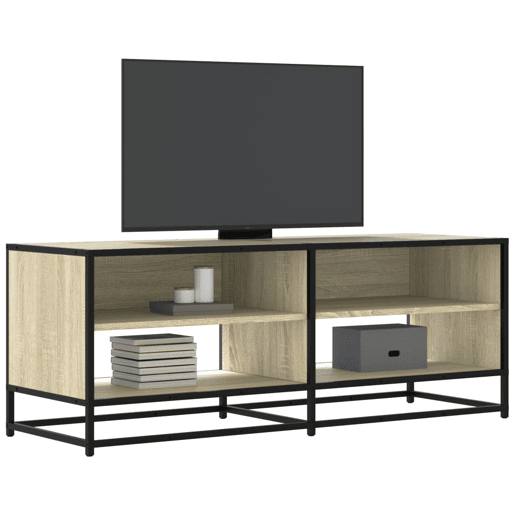 Móvel TV - Modulo de TV - Armário de TV 120,5x40x46 cm derivados madeirametal carvalho sonoma