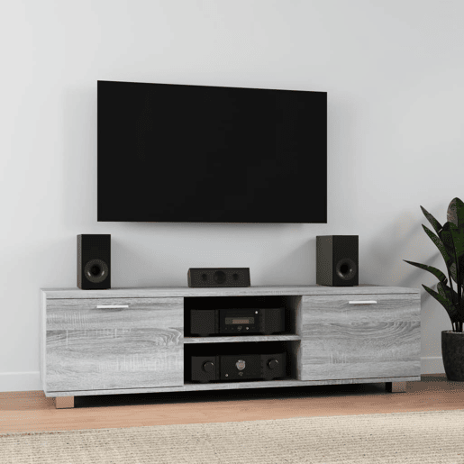 Móvel de TV - Modulo de TV - Armário de TV 140x40,5x35 cm derivados de madeira cinzento sonoma Móvel de TV - Modulo de TV - Armário de TV 140x40,5x35 cm derivados de madeira cinzento sonoma