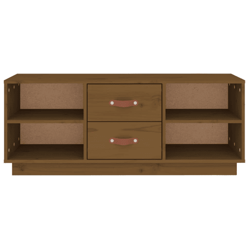 Móvel de TV - Modulo de TV - Armário de TV 100x34x40 cm madeira de pinho maciça castanho mel