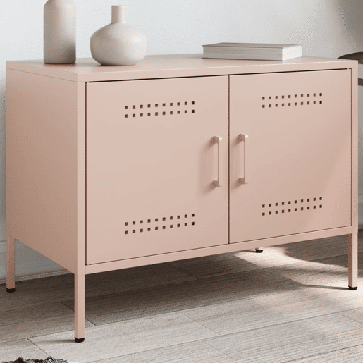 Móvel de TV - Modulo de TV - Armário de TV 68x39x50,5 cm aço rosa