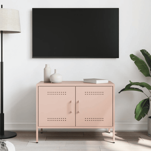 Móvel de TV - Modulo de TV - Armário de TV 68x39x50,5 cm aço rosa
