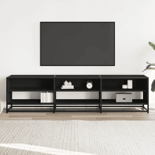 Móvel de TV - Modulo de TV - Armário de TV 180x40x46 cm derivados de madeira preto