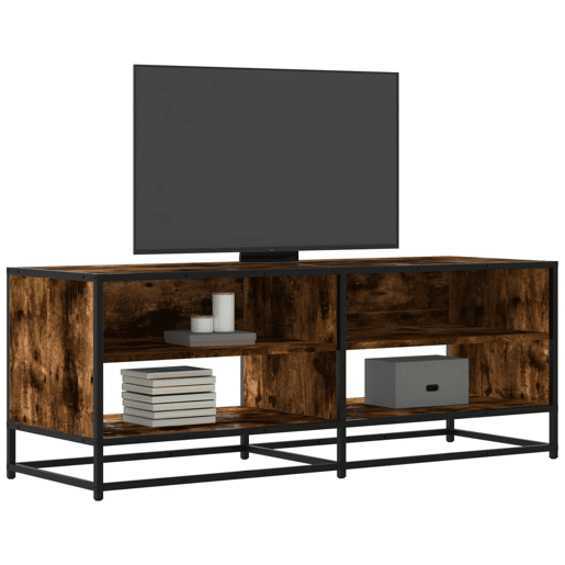 Móvel TV - Modulo de TV - Armário de TV 120,5x40x46 cm derivados madeirametal carvalho fumado