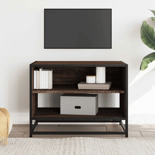 Móvel TV - Modulo de TV - Armário de TV 61x40x46 cm derivados madeirametal carvalho castanho