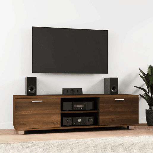 Móvel de TV - Modulo de TV - Armário de TV140x40,5x35cm derivados de madeira carvalho castanho Móvel de TV - Modulo de TV - Armário de TV140x40,5x35cm derivados de madeira carvalho castanho