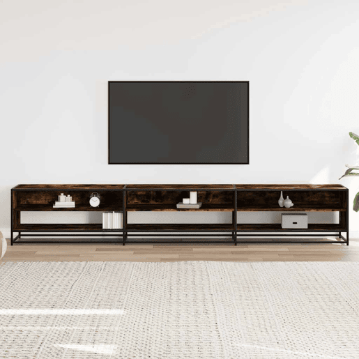 Móvel de TV - Modulo de TV - Armário de TV 270x40x46 cm derivados de madeira carvalho fumado