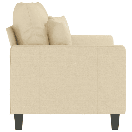 Sofá de 2 lugares - Sofá fixo tecido 120 cm cor creme Sofá de 2 lugares - Sofá fixo tecido 120 cm cor creme
