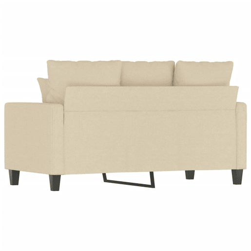Sofá de 2 lugares - Sofá fixo tecido 120 cm cor creme Sofá de 2 lugares - Sofá fixo tecido 120 cm cor creme